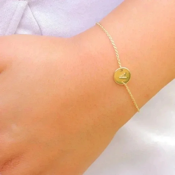 ENGRAVED PERSONALIZEDā¤ļøCHARM - A to Z GOLD INITIAL BRACELET GIRL TEEN, ELDM22240 - Picture 9 of 12